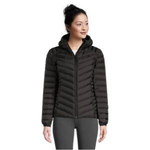 Women's Woods Bennington Black Packable Hooded Puffer Jacket